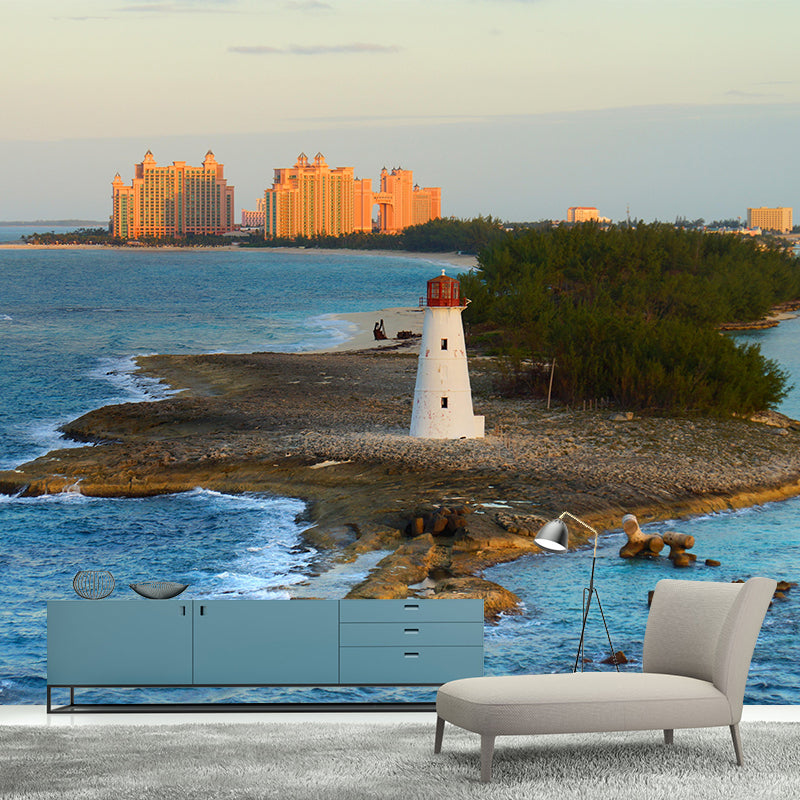 Extra Large Lighthouse Wall Mural Contemporary Mildew Resistant Wall Art for Home Decor