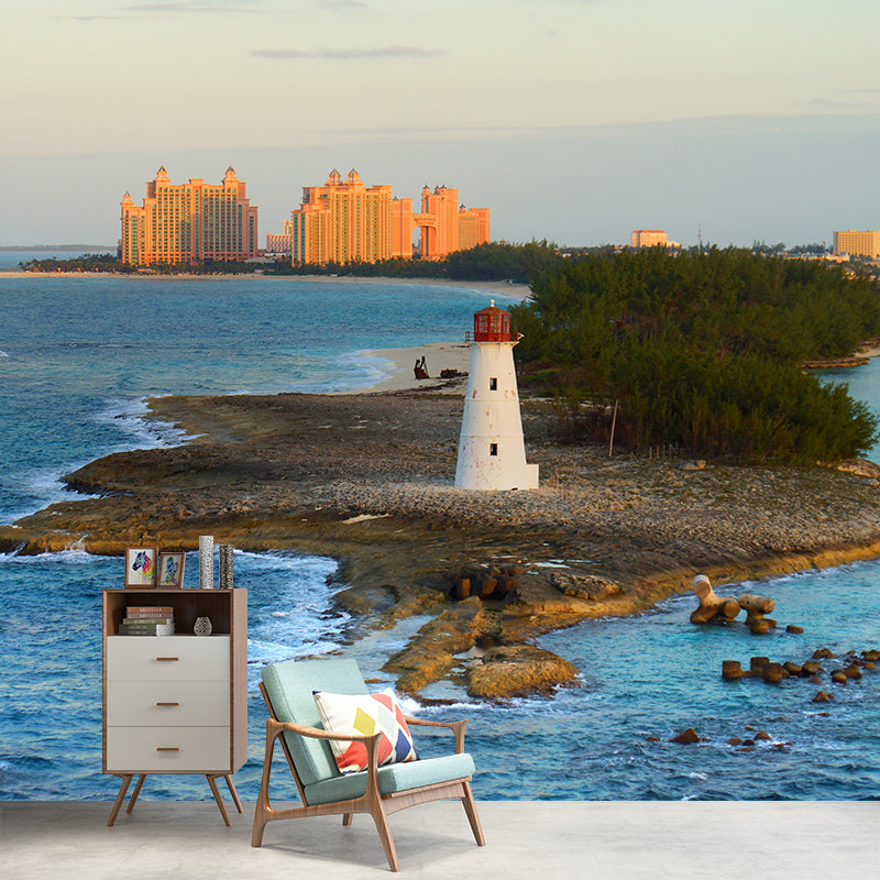 Extra Large Lighthouse Wall Mural Contemporary Mildew Resistant Wall Art for Home Decor