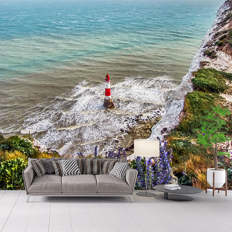 Photography Nautical Mural Wallpaper Lighthouse Scene Bathroom Wall Murals