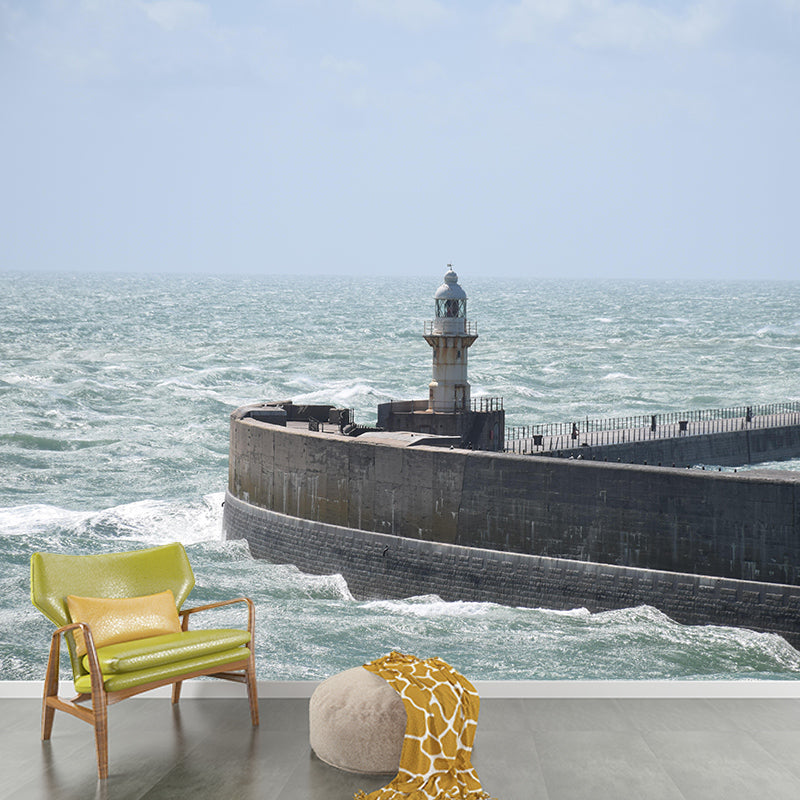 Giant Nautical Mural Wallpaper Lighthouse Scene Wall Decor Bathroom Wall Murals
