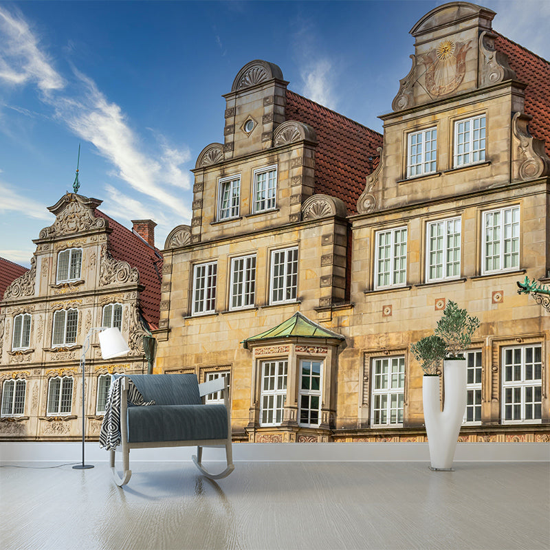 Beautiful Bremen Cityscape Mural Wallpaper Soft Color Moisture Resistant Wall Decor for Room