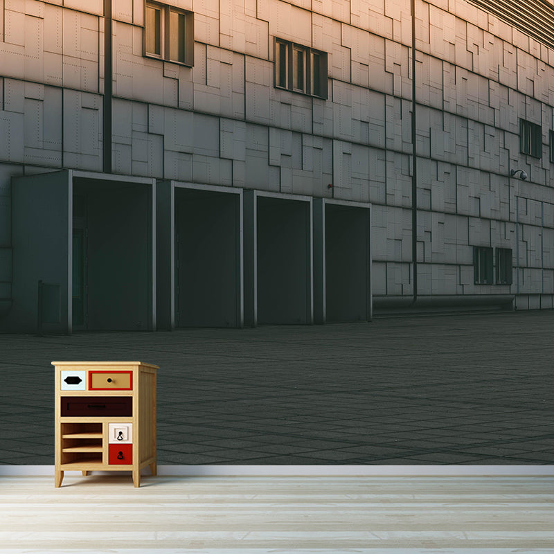 Beautiful Bremen Cityscape Mural Wallpaper Soft Color Moisture Resistant Wall Decor for Room