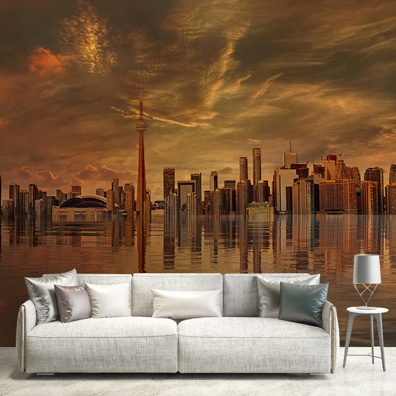 Photography Toronto City Mural Wallpaper Modern Style Wall Decor for Living Room