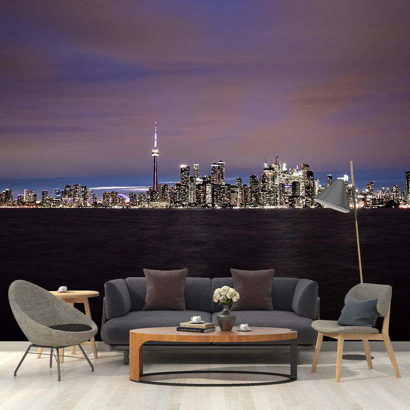 Photography Toronto City Mural Wallpaper Modern Style Wall Decor for Living Room