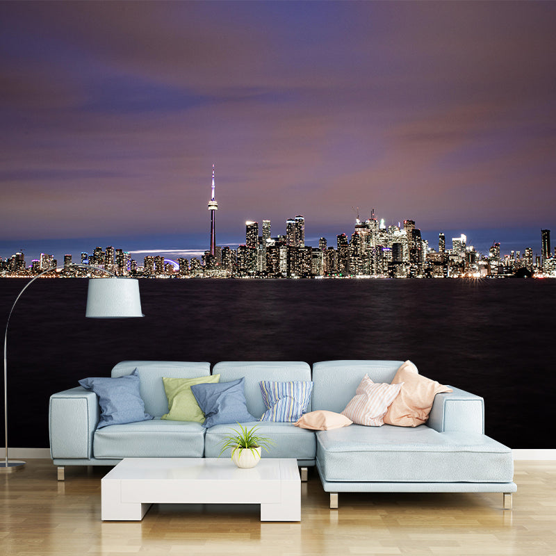 Photography Toronto City Mural Wallpaper Modern Style Wall Decor for Living Room