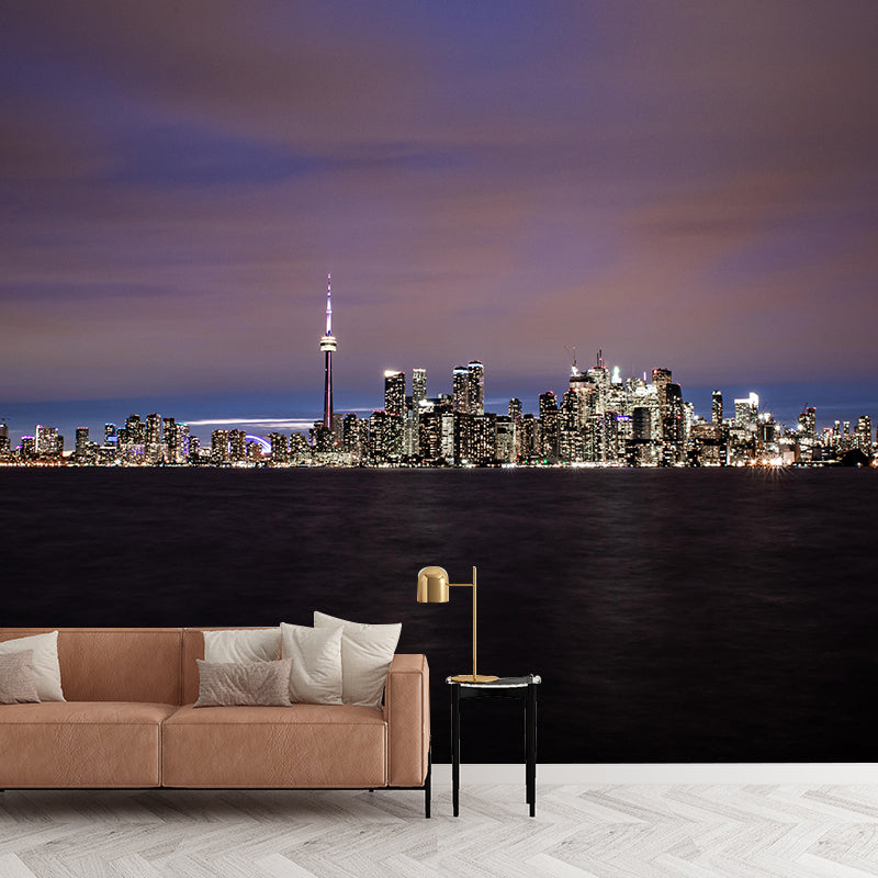 Photography Toronto City Mural Wallpaper Modern Style Wall Decor for Living Room
