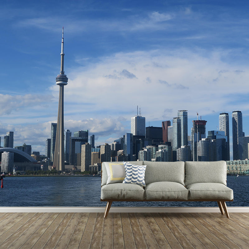 Photography Toronto City Mural Wallpaper Modern Style Wall Decor for Living Room