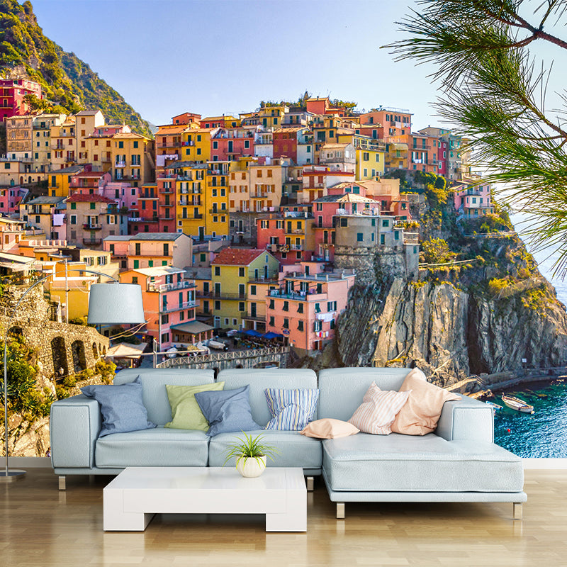 Modern Italy Cityscape Wallpaper Mural Decorative Mildew Resistant Wall Decor for Home