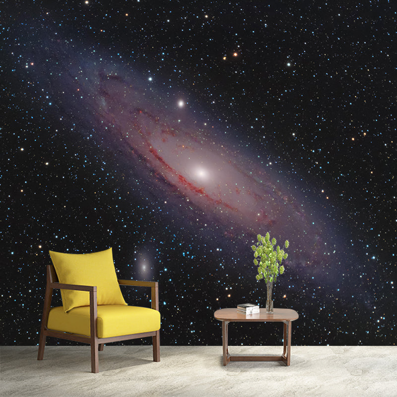 Full Size Nebula Wall Mural Decal Modern Dreamy Universe Wall Decor in Dark Color