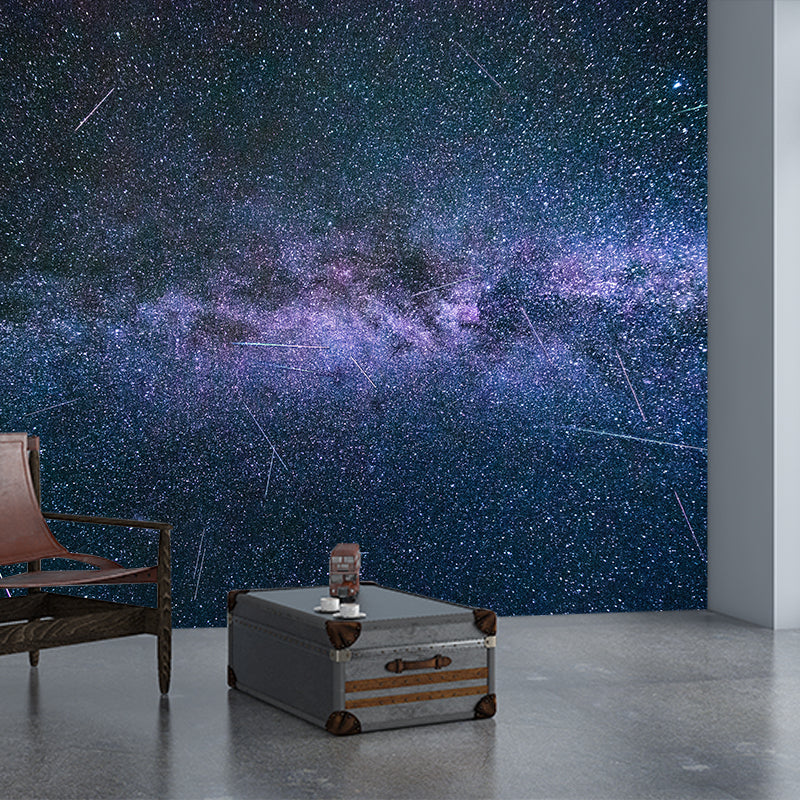Dark Night Mural Decal Outer Space Waterproofing Wall Covering, Made to Measure