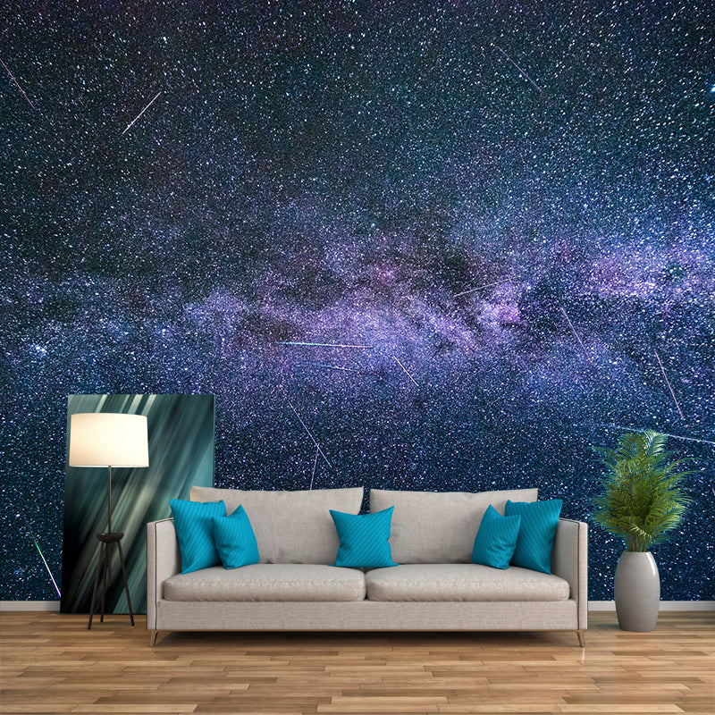 Dark Night Mural Decal Outer Space Waterproofing Wall Covering, Made to Measure