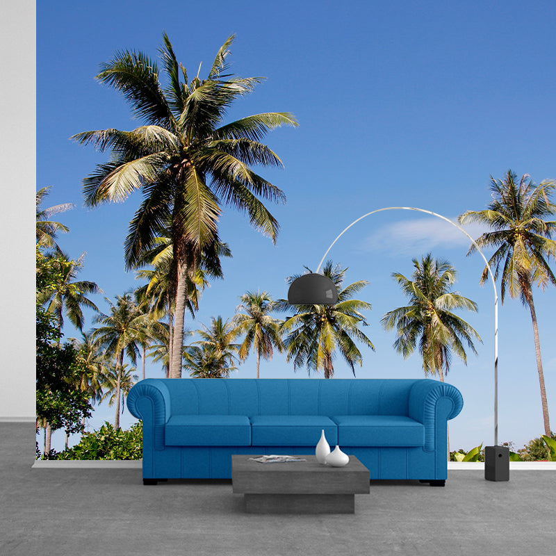 Beautiful View of Palm Tree Wall Mural for Living Room Wall Decor, Custom Made