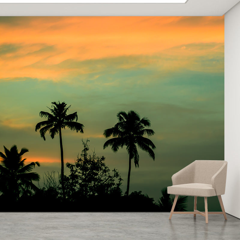 Beautiful View of Palm Tree Wall Mural for Living Room Wall Decor, Custom Made