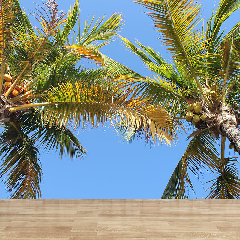 Beautiful View of Palm Tree Wall Mural for Living Room Wall Decor, Custom Made