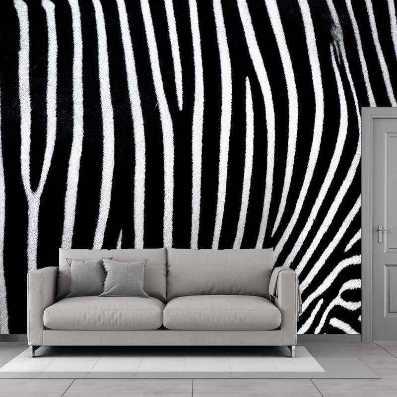 Black and white Geometry Mural Decal Dining Room Wall Decor, Custom Size Available