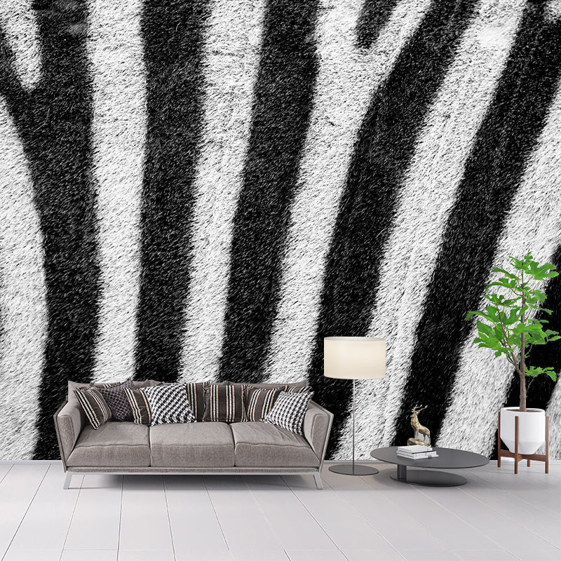 Black and white Geometry Mural Decal Dining Room Wall Decor, Custom Size Available