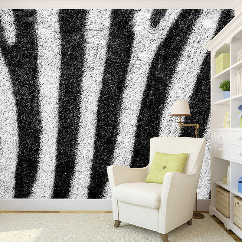 Black and white Geometry Mural Decal Dining Room Wall Decor, Custom Size Available