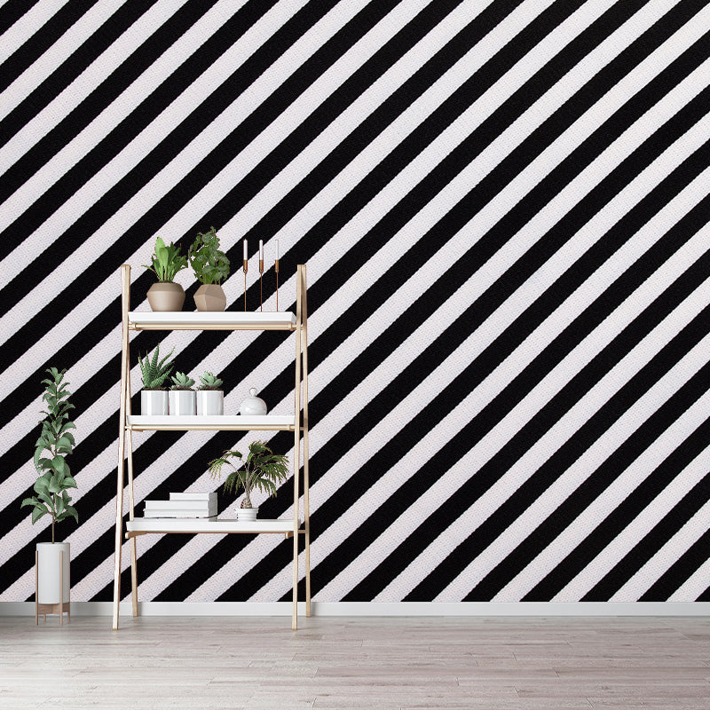 Black and white Geometry Mural Wallpaper Wall Covering for House Interior