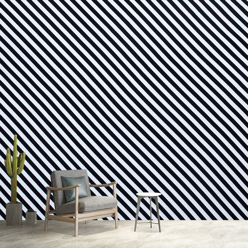 Black and white Geometry Mural Wallpaper Wall Covering for House Interior