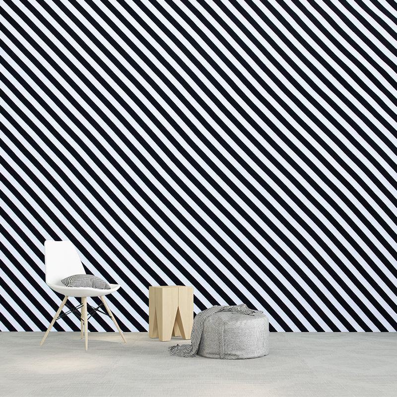 Black and white Geometry Mural Wallpaper Wall Covering for House Interior
