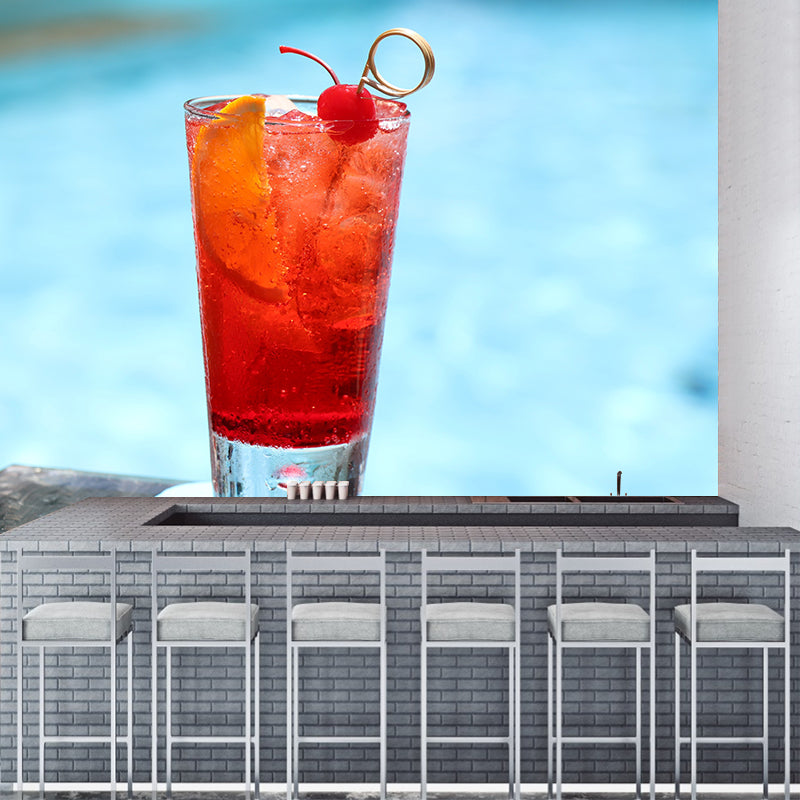 Minimalist Style Wine Mural Customised Wall Decor Moisture Resistant for Bar