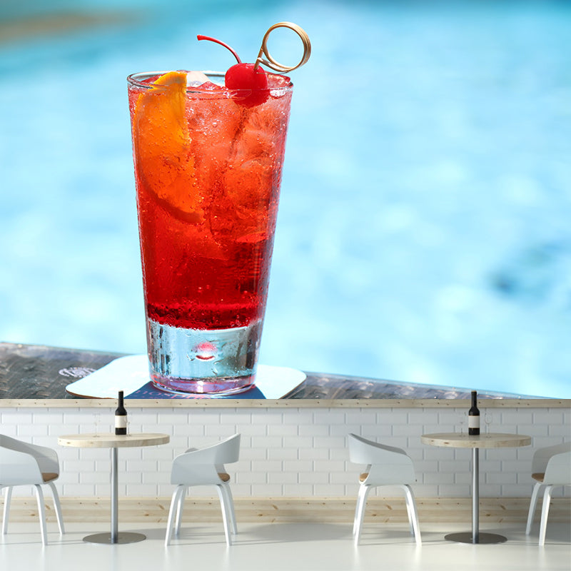 Minimalist Style Wine Mural Customised Wall Decor Moisture Resistant for Bar