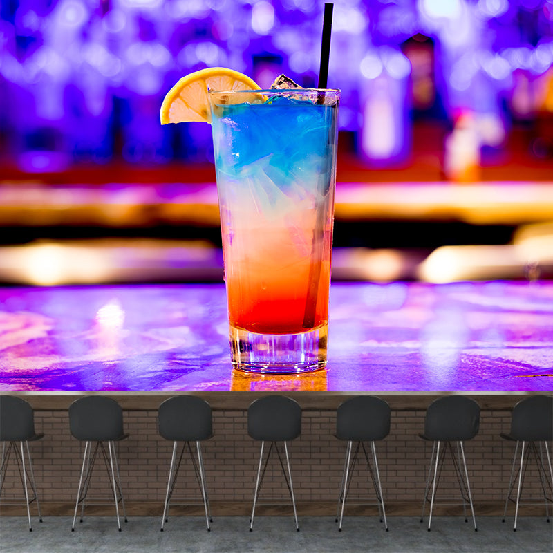 Minimalist Style Wine Mural Customised Wall Decor Moisture Resistant for Bar