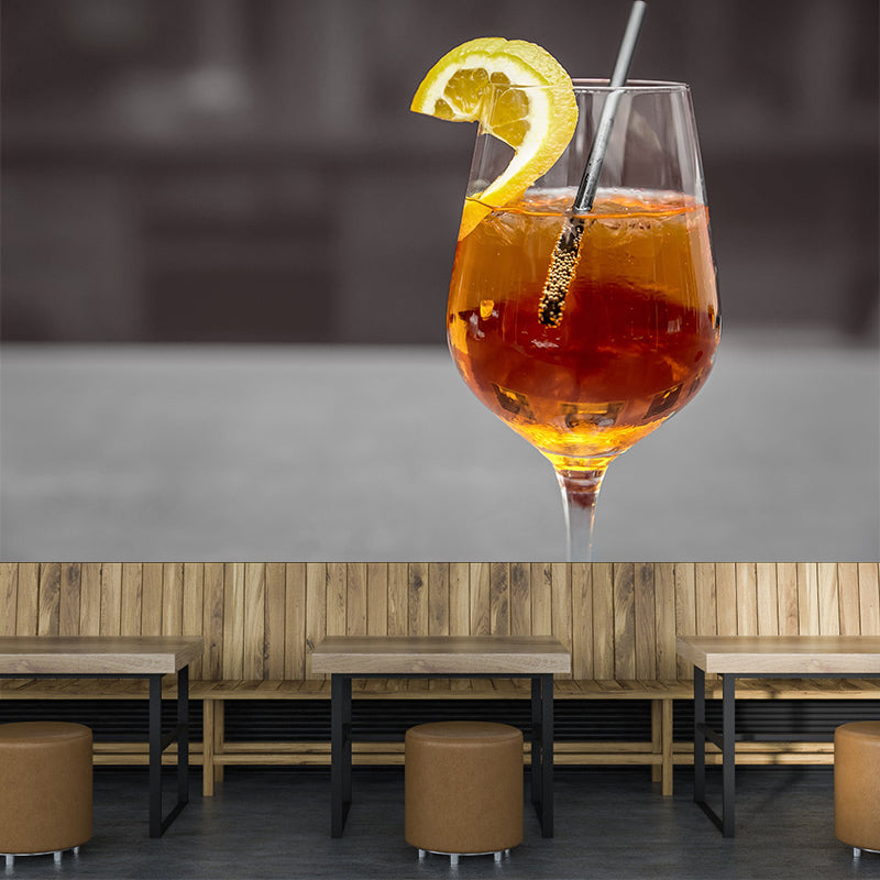 Minimalist Style Wine Mural Customised Wall Decor Moisture Resistant for Bar