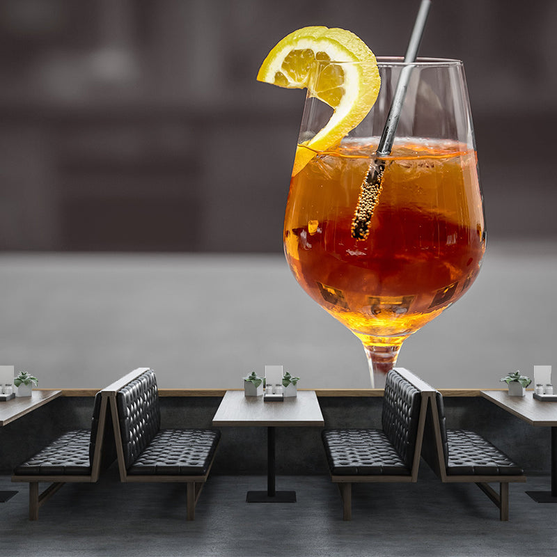 Minimalist Style Wine Mural Customised Wall Decor Moisture Resistant for Bar