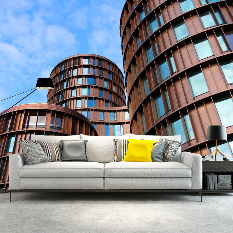 Photo Stain Resistant Architecture Mural Decal Modern Wall Decor for Meeting Room