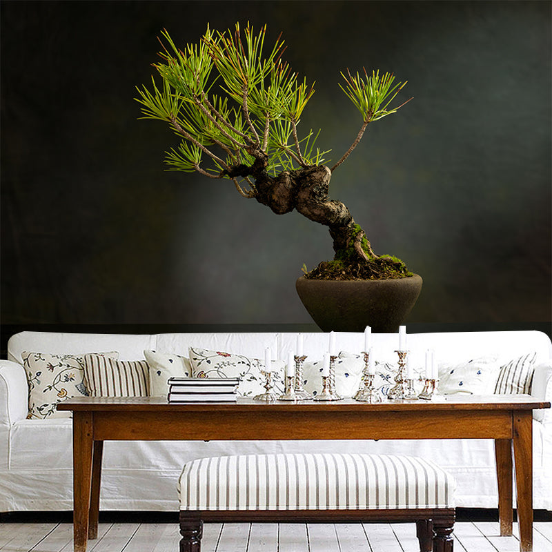 Green Potted Plants Removable Wall Paper Murals Home Decor for Living Room Office