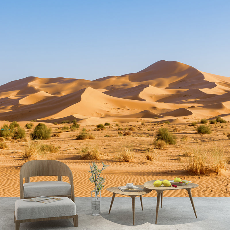 Photo Desert Hillock Wallpaper Mural Sleeping Room Wall Art, Personalized Size