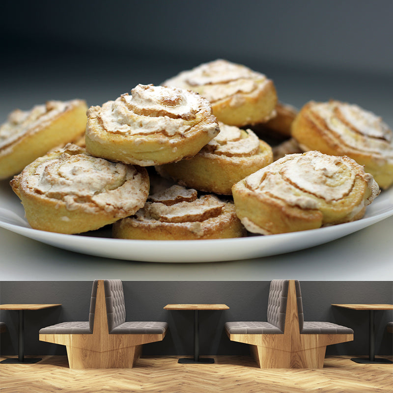 Delicious Desserts Moisture-Resistant Wall Covering for Bakery, Made to Measure