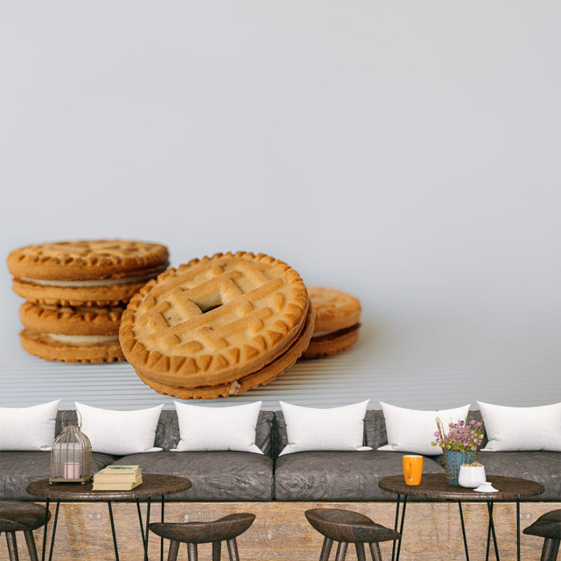 Delicious Desserts Moisture-Resistant Wall Covering for Bakery, Made to Measure