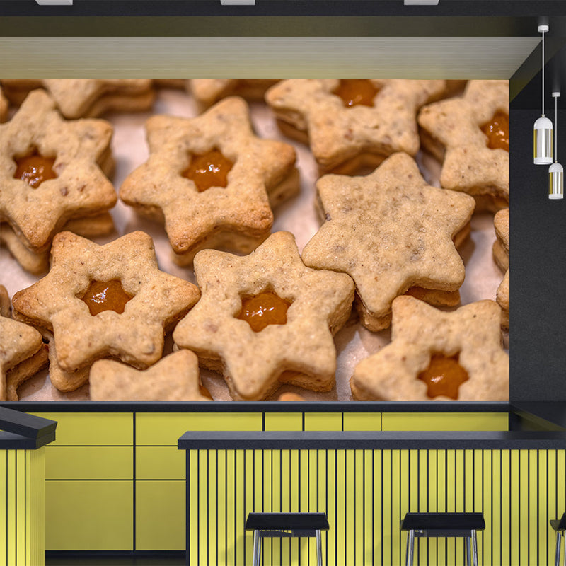 Cookie Snack Modern Coffee Shop Bakery Wall Decor Moisture-Resistant Wall Covering