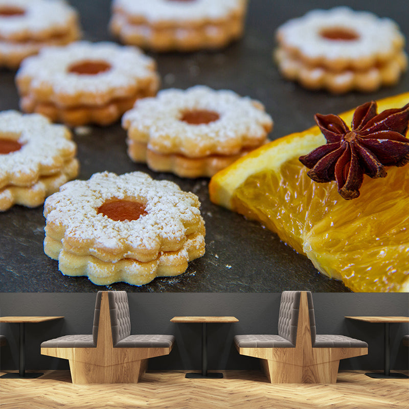 Sweet Cookies Wall Murals Stain Resistant Wall Decor for Bakery Shop, Personalised Size