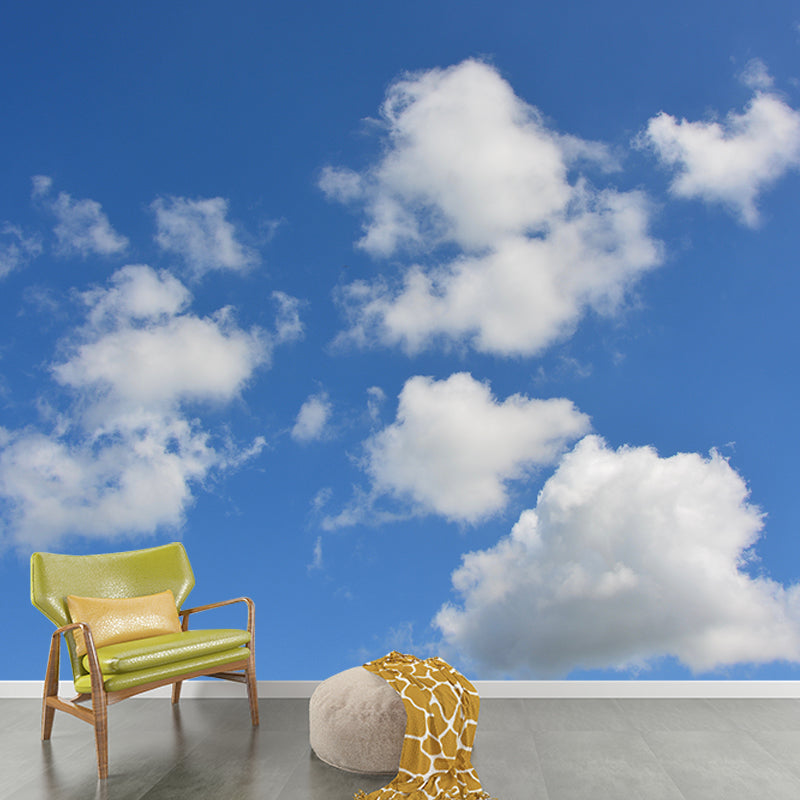 White Clounds Mural Wall Paper Home Decorations for Kitchen Livingroom Bedroom