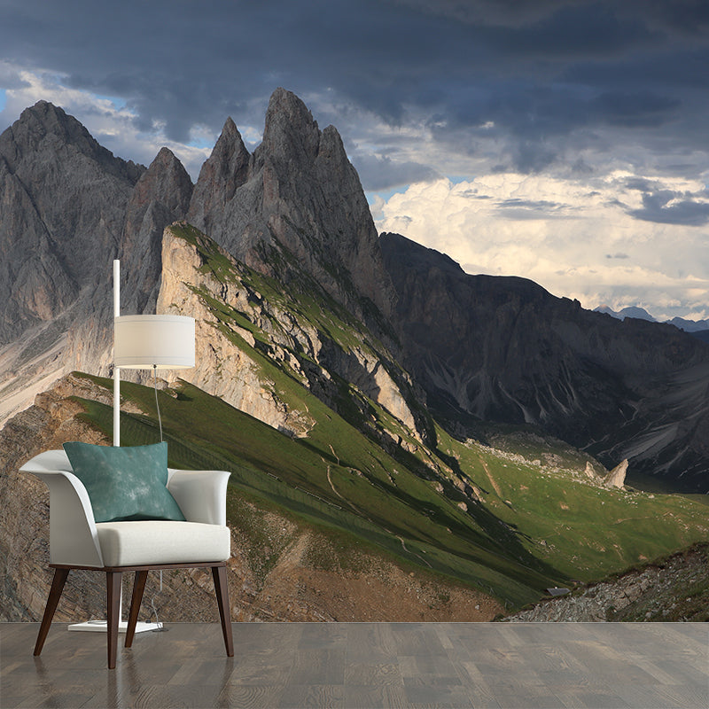 Mountain View Mural Wallpaper Washable Wall Covering for Bedroom Decoration