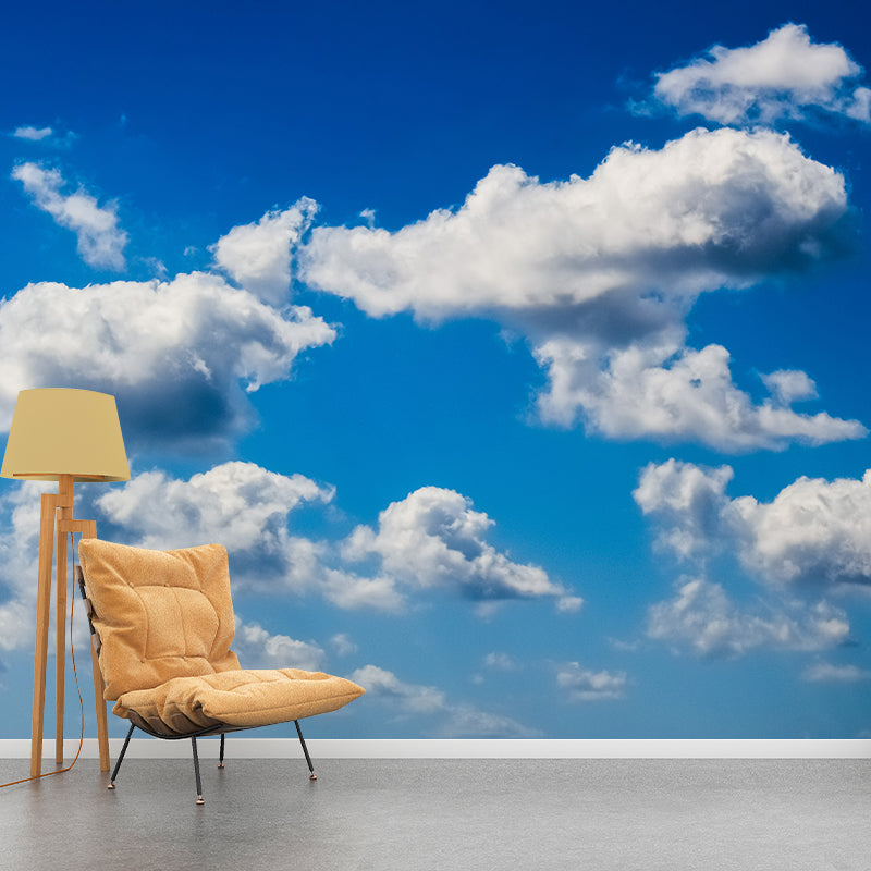 Beautiful Cloudscape Mural Modern Waterproof Living Room Wall Art, Custom Size