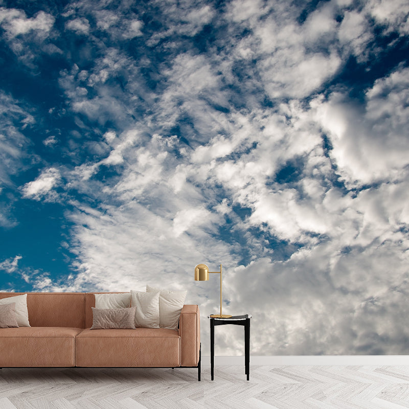 Beautiful Cloudscape Mural Modern Waterproof Living Room Wall Art, Custom Size