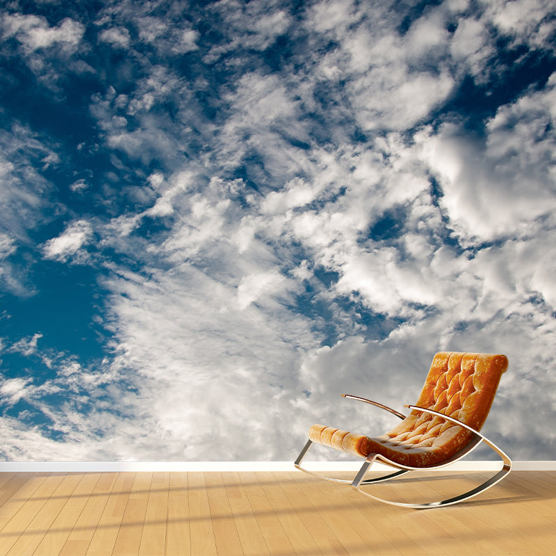 Beautiful Cloudscape Mural Modern Waterproof Living Room Wall Art, Custom Size