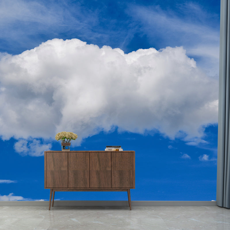 Beautiful Cloudscape Mural Modern Waterproof Living Room Wall Art, Custom Size