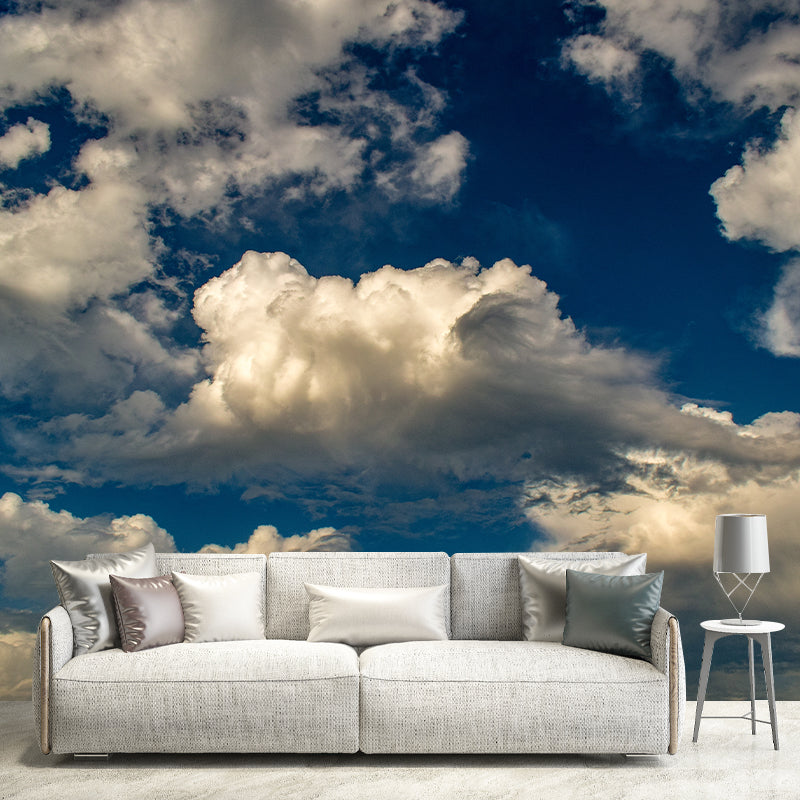 Beautiful Cloudscape Mural Modern Waterproof Living Room Wall Art, Custom Size