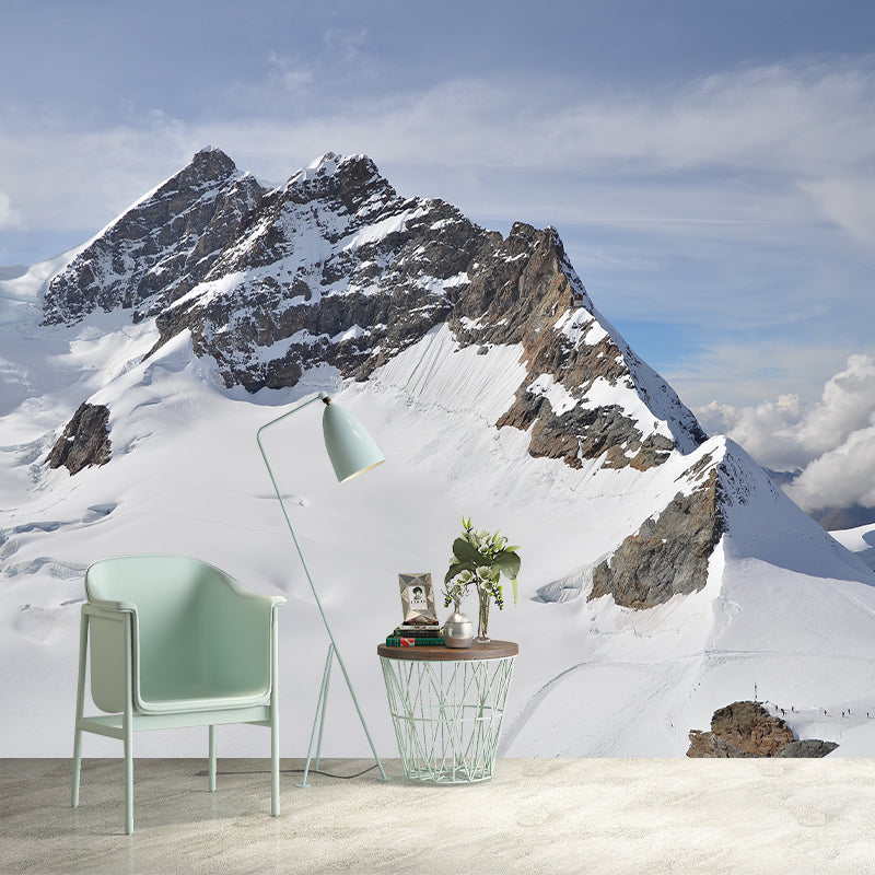 Snow Mountain Wall Mural Contemporary Wall Decoration for Living Room Bedroom