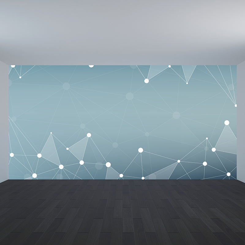 Modern Geometry Wall Mural Decal Moisture Resistant Wall Decor, Custom Size Available