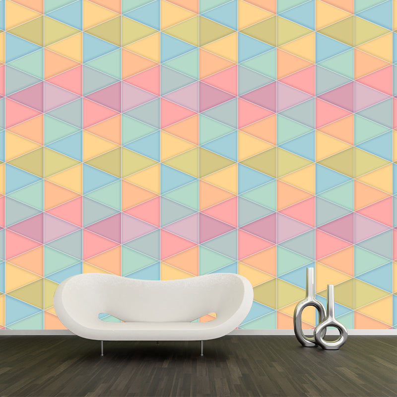 Minimalism Style Geometry Wall Mural Stain-Proofing Home Decoration for Bedroom