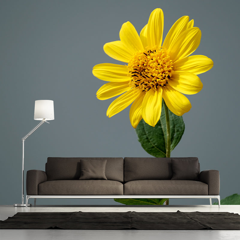 Yellow Sunflower Waterproof Decor Mural  for Bathroom Kitchen Sleeping Room