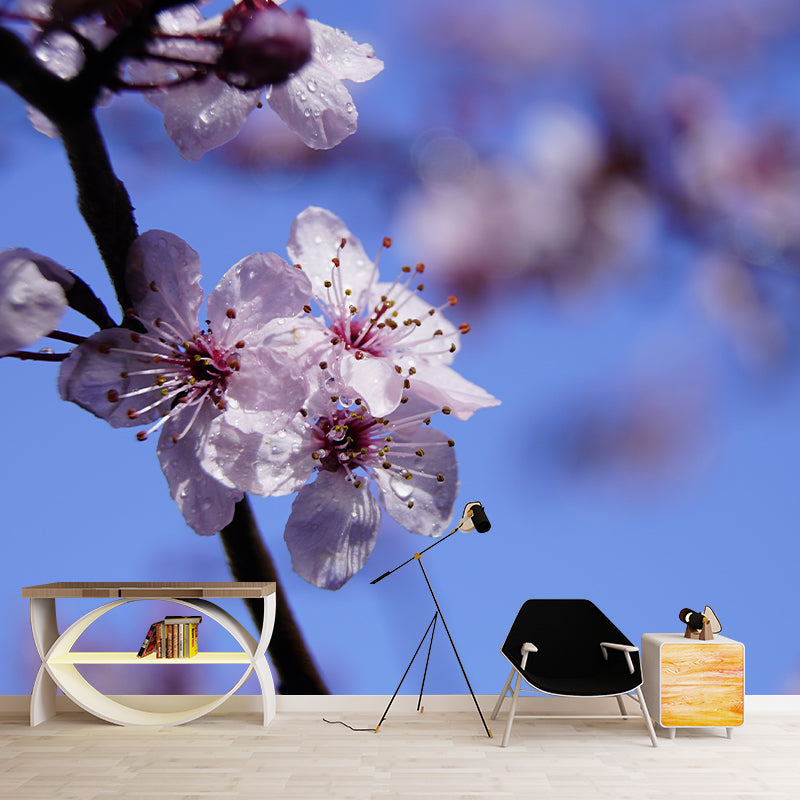 Flower Mural Wallpaper Decorative Wall Covering for Living Room, Made to Measure