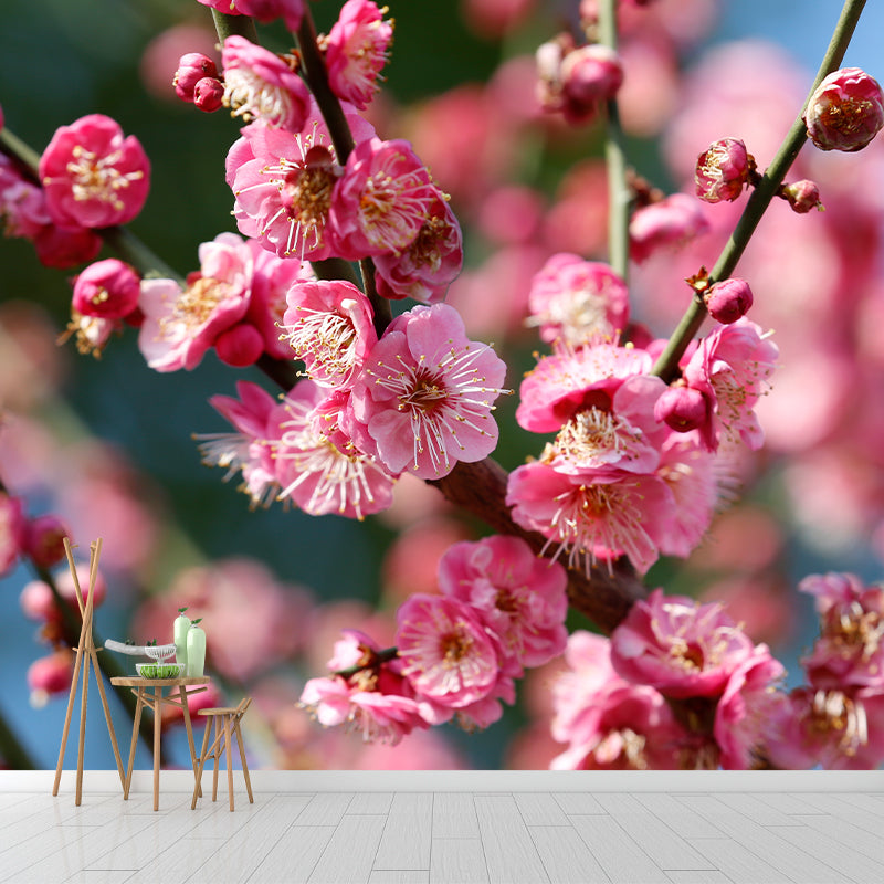 Flower Mural Wallpaper Decorative Wall Covering for Living Room, Made to Measure