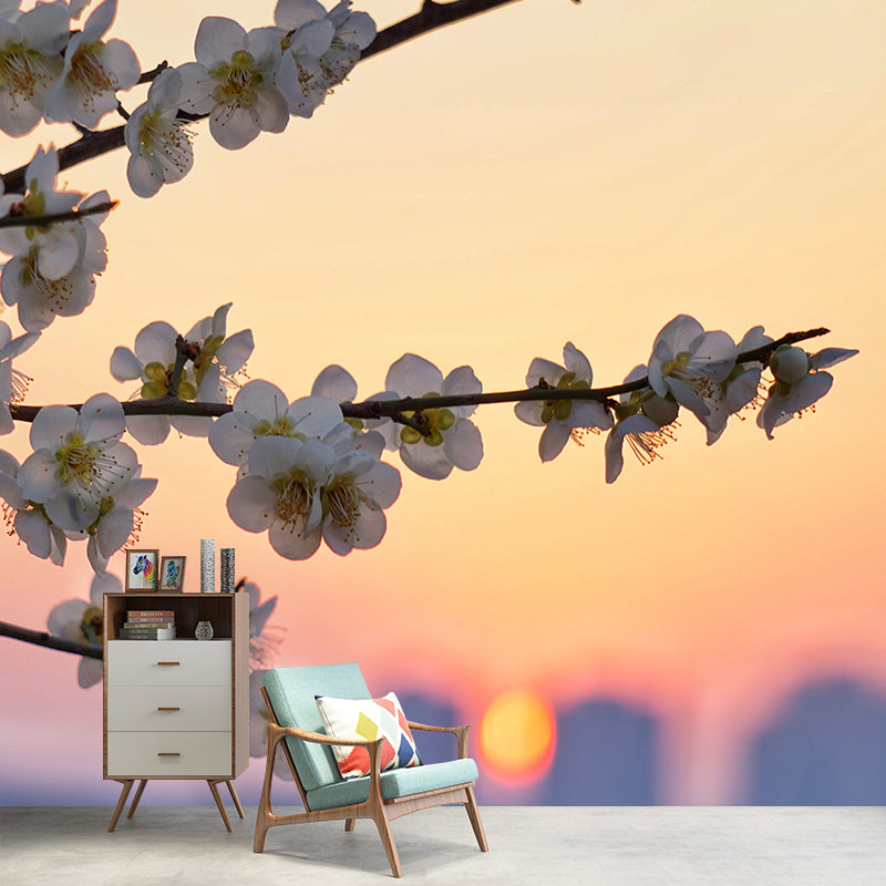 Flower Mural Wallpaper Decorative Wall Covering for Living Room, Made to Measure